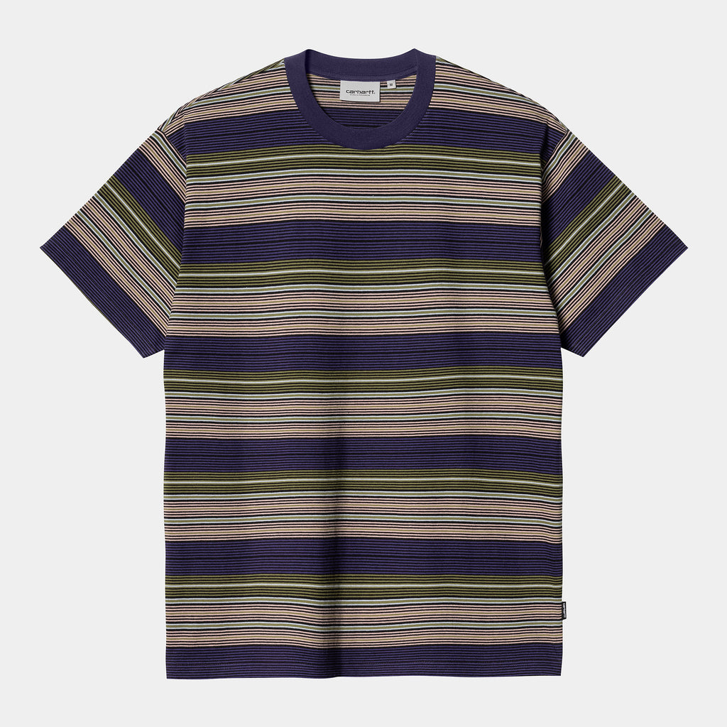 Carhartt WIP Coby T-Shirt Colby Stripe/Tyrian